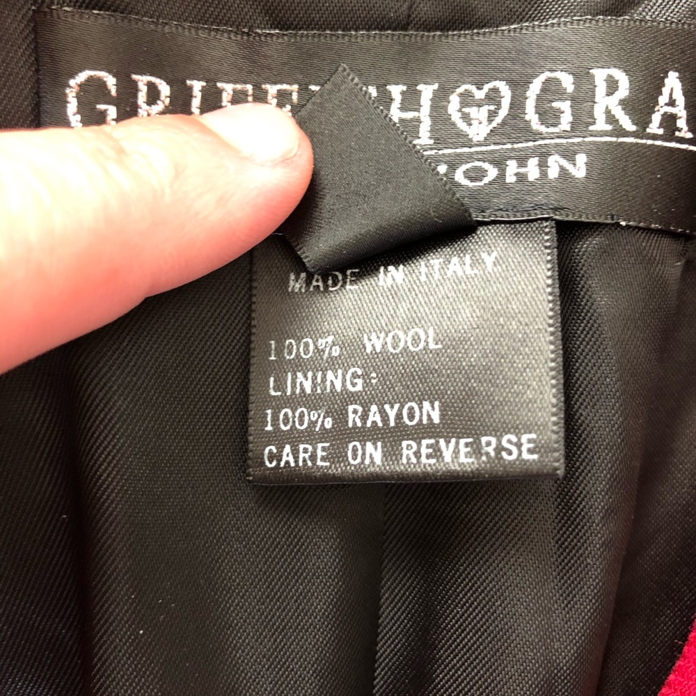 Griffith Gray for St John Red Long Blazer Military - Picture 3 of 8